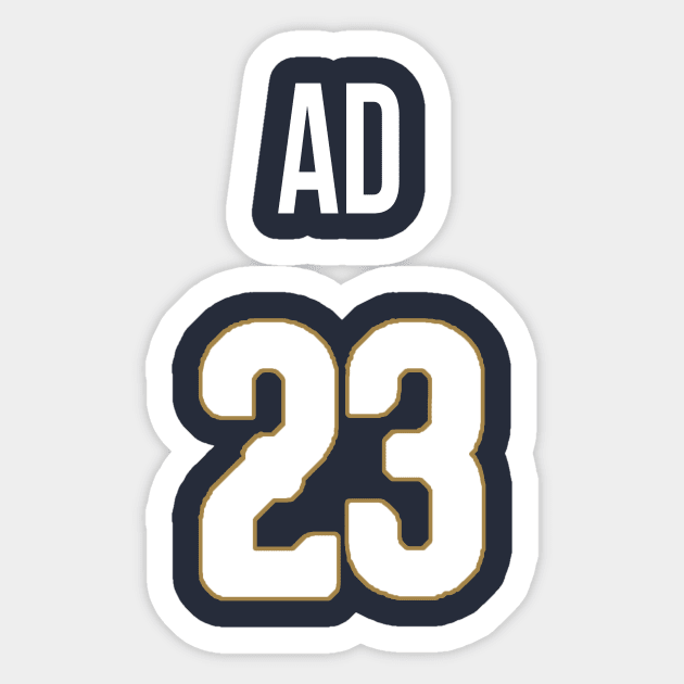 Anthony Davis 'AD' Nickname Jersey - New Orleans Pelicans Sticker by xavierjfong